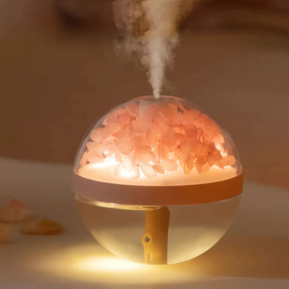 Eternal Flower Humidifier Dual-USB Battery Charger Mini Home Atmosphere Light Creative Festival Gift Artificial Flower Diffuser