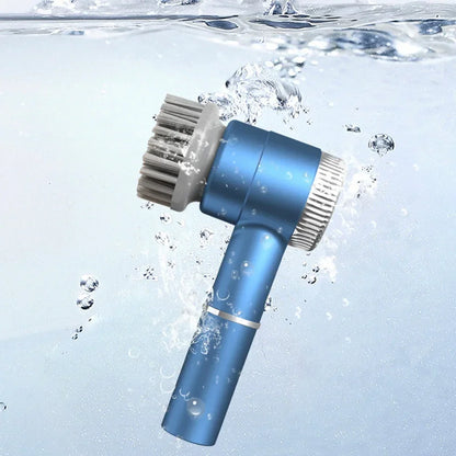 2026 Electric Cleaning Brush LED Display With 5 Replaceable Brush Heads 3-speed Adjustable Cleaning Tool For Kitchen Bathroom