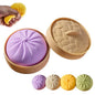 Colorful Dumpling Squishes Stress Balls Fidget Sensory Toys Simulation Food Squishies Bun With Steamer Dough Ball Gifts