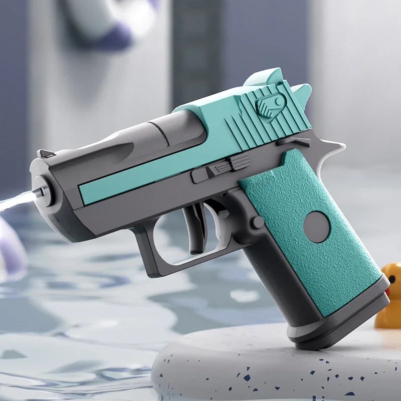 Mechanical Continuous Firing Water Gun Toys for Kids Summer Outdoor Beach Pool Toy High-pressure Mini Pistol Water Guns for Baby
