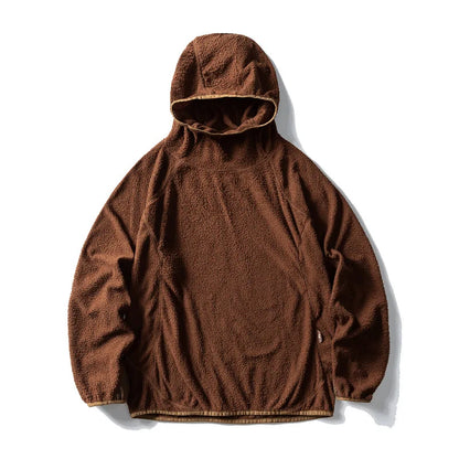 Unisex Lightweight Cloud Velvet Hooded Quick-Dry Shirt for Outdoor Sports: Classic Hood, Elastic Cuffs & Brand Logo Details