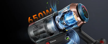 BUTURE S20 Cordless Vacuum Cleaner, 75KPa 650W Powerful Suction, 90 Min Runtime, Freestanding Charging Dock, Removable Battery, Smart Display Stick Vacuum for Pet Hair, Carpets and Hard Floors