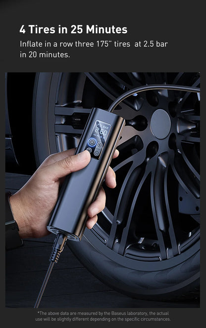 Baseus Inflator Pump 12V Portable Car Air Compressor for Motorcycles Bicycle Boat Tyre Inflator Digital Auto Inflatable Air Pump