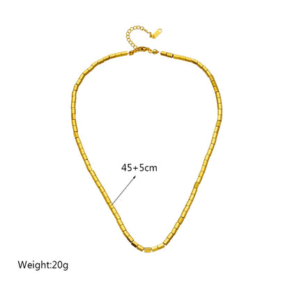 XIYANIKE 316L Stainless Steel Necklace for Women Gold Color New Trends Exquisite Chic Charming Birthday Fashion Jewelry Collier