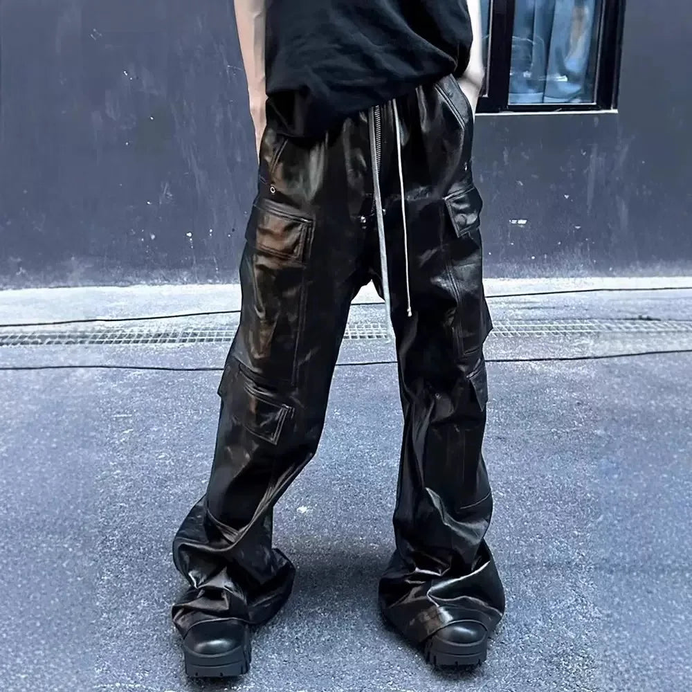 Owen Seak Men Cargo Pants Casual Loose Gothic Men's Trousers Autumn High Street Black Long Pant Size XL