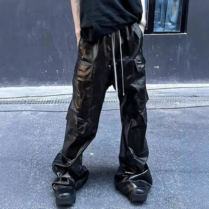 Owen Seak Men Cargo Pants Casual Loose Gothic Men's Trousers Autumn High Street Black Long Pant Size XL