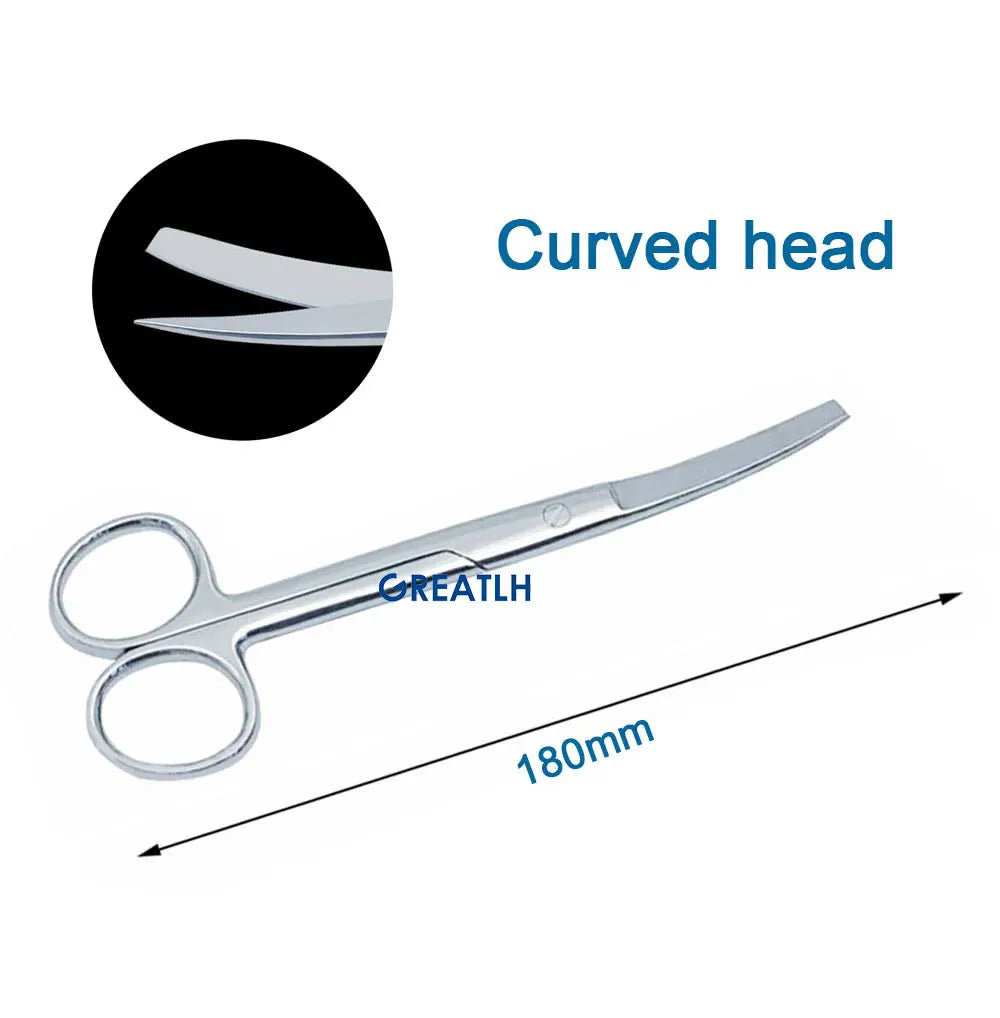 Stainless Steel Remove Suture Scissors Nurse Scissors Stitch Scissors Medical Surgical Tool Straight/Curved 1pcs