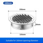 1PCS Circle Air Vent Grill Cover Stainless Steel Silver 70-160mm Round Exterior Wall Duct Ventilation Tool Accessories Home Part