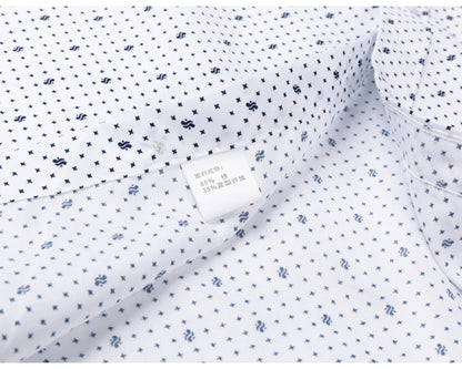 Men's Long Sleeve Shirt High-quality Fashion Casual Print Plaid Stripe Single Pocket Fit Business Formal Office Four Season Top
