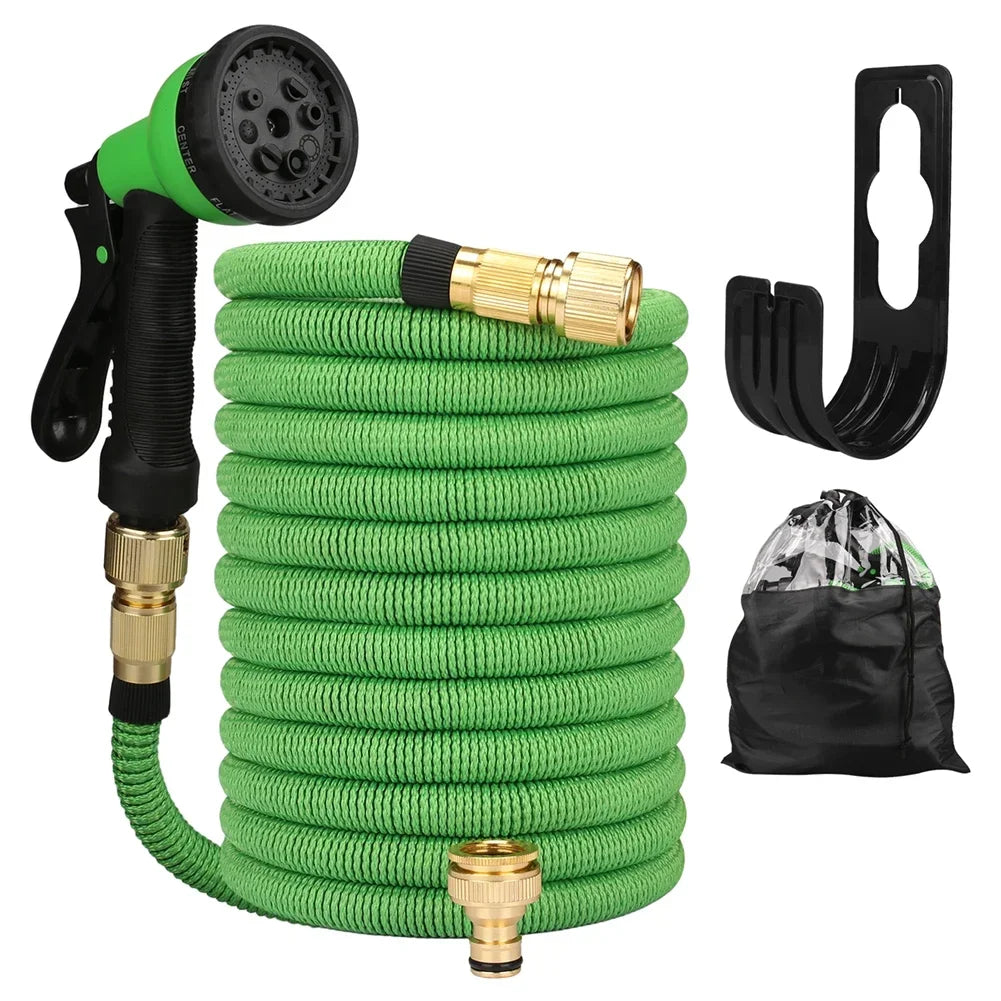 Garden Hoses 25-150ft Water Hose Expandable Flexible Garden Expanding Hoses 8 Function Nozzle Spray Wall Mountable Water Hose