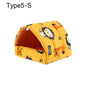 Soft Rabbit Colorful Squirrel Mini Cage Winter Hamster House Guinea Pig Nest Small Animal Sleeping Bed Warm Mat