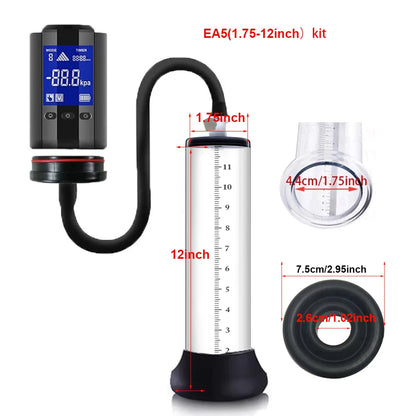 Automatic Penis Pump Penis Enlarger Vacuum Pump Sex Toys for Men Penile Bigger Trainer Adult Male Masturbator Penis Enlargement