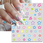 3d Nail Art Stickers Red Black White Love Hearts Stars Clouds French Full Tips Adhesive Nail Decals Slider For Manicure