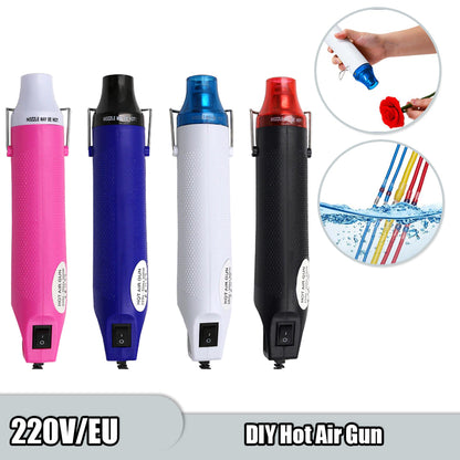 220V Hot Air Gun, Soldering Temperature Blower Eu Plug, Mini Heat Gun for Shrink Tubing, Car Wrapping & DIY Crafts