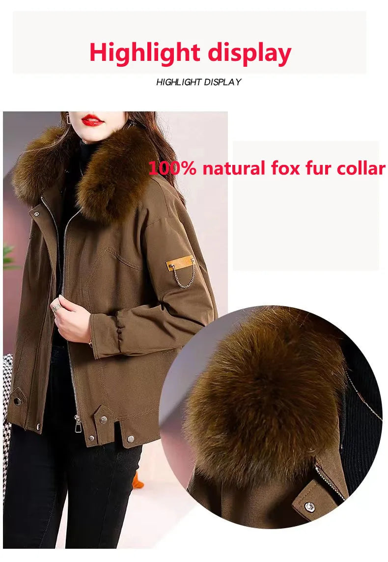 Upgraded 2023 Autumn/Winter omen's Pi vercomes Warm tras Coat Natural Fox Hair Fashion Wool Coat Temperament Slimming Inner Tank