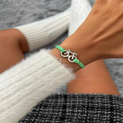 New Fashion Bicycle Bracelet Personalized Sports Cycling Periphery Pendant Bracelet Pink Bicycle Jewelry Accessories Couple Gift
