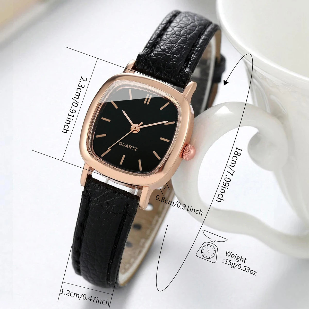 Fashion Small Dial Women Quartz Watch Ladies Simple Leather Band Wristwatches（Without Box）