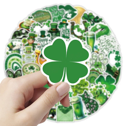 50/100PCS St. Patrick's Day Graffiti Stickers Decorative Water Cups Car Stationery Reward Stickers