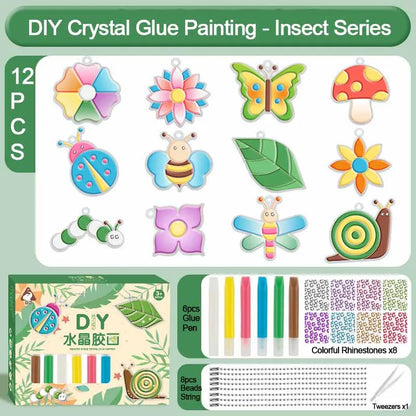 DIY Crystal Gel Painting Kit Craft Handmade Toy Children Graffiti Coloring Gift Fairy Tale & Animal Themes Educational Art Kits