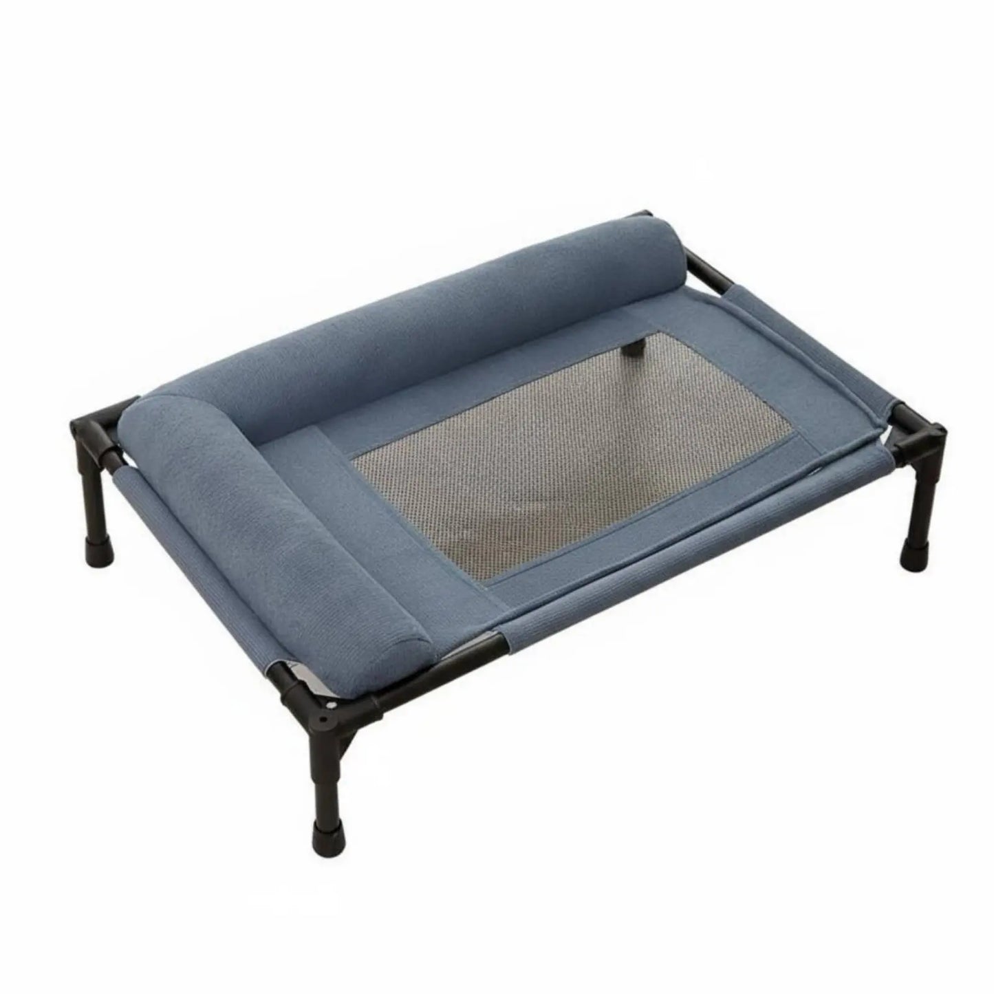 Elevated Pet Bed All-Season Use Raised Dog and Cat Bed Pet Cot Sturdy Frame With Pillow Support for Felines, Travel