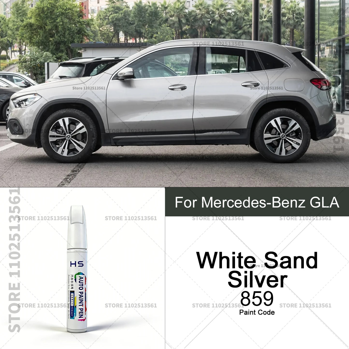 Car Paint Repair Pen Touch Up Scratch Remover DIY Auto Accessories For Mercedes-Benz GLA Jewel Blue Polar White Rose Gold Red