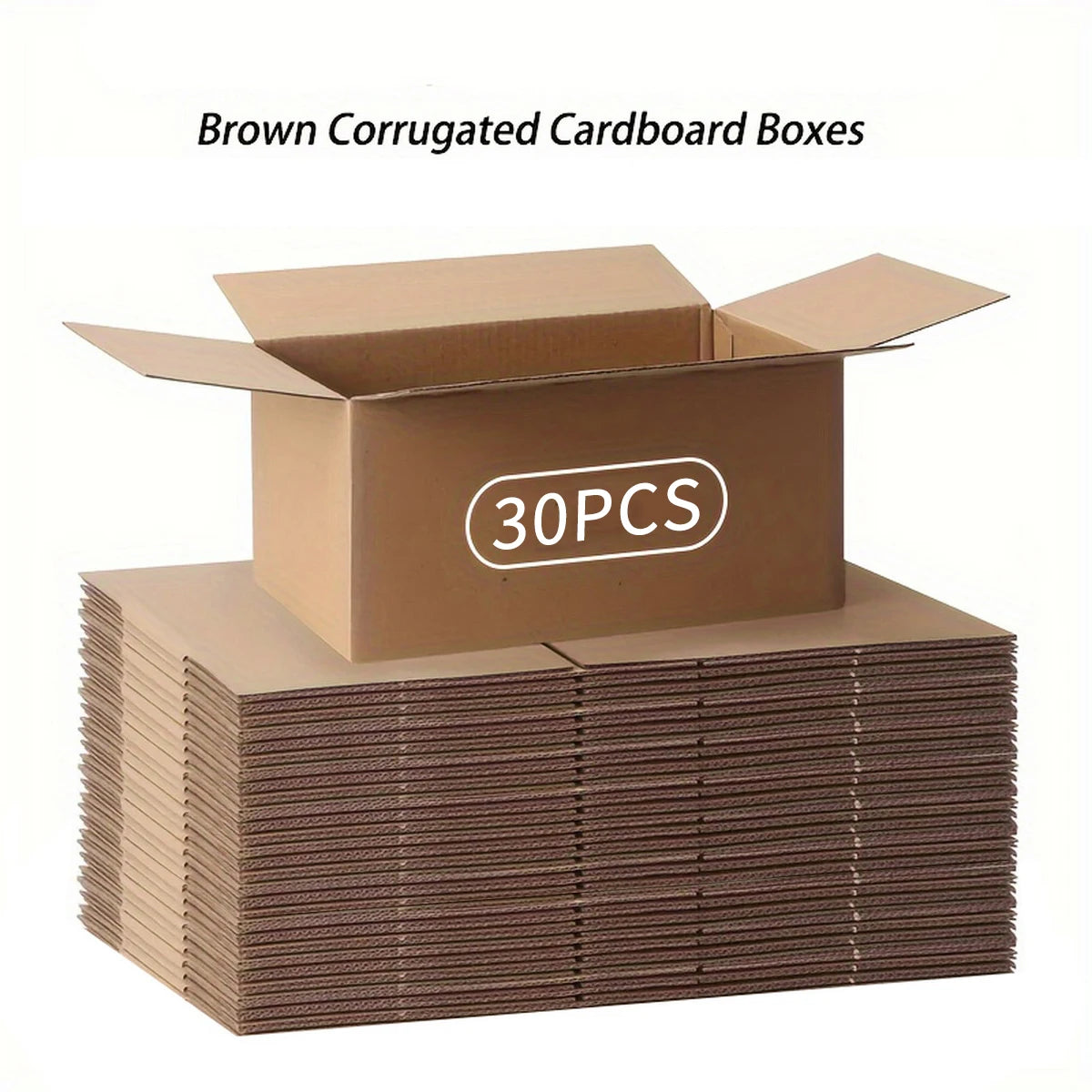 Mailing Shipping Boxes, 7.6x3.94x5.1inches, Brown Corrugated Cardboard Mailer Box With Lids, Single Wall, 32Lb/sq inch,