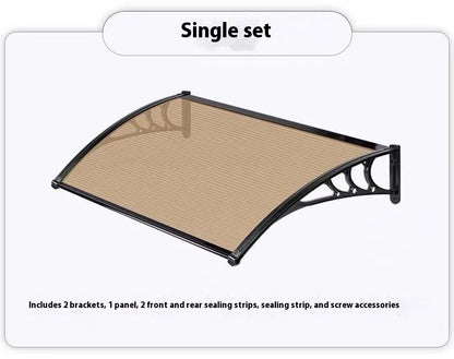 Window Awning Door Canopy 60x60 80x80 60x100 Window Awning Overhead Modern Polycarbonate Cover Outdoor Front Porch Patio Canopy