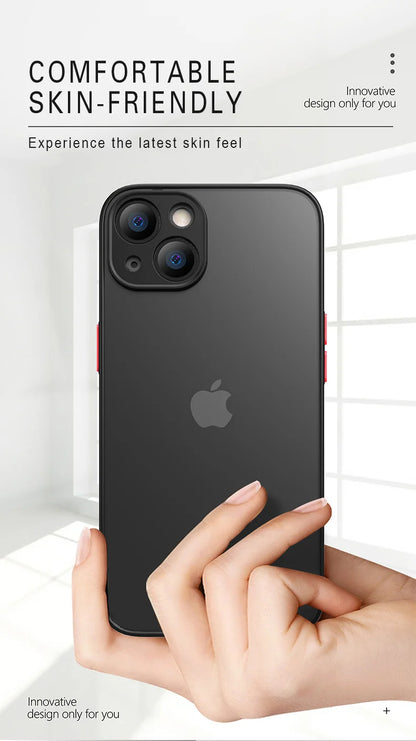 Matte Phone Case for IPhone 13 12 11 14 Pro Max Mini Luxury Soft Silicone Shockproof Case for IPhone X XS Max XR 15 7 8 Plus SE
