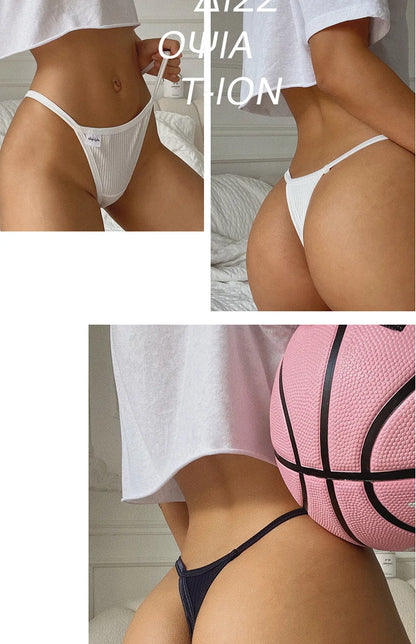 Sports Cotton  Sexy Women's Panties Simple Thongs Lingerie Briefs Female Underwear G-Strings Hot T-Back Breathable Underpants