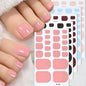 5Sheets/110Tips Summer Glitter Toe Nail Stickers Full Cover Nail Wraps Solid Color Adhesive Toenails Decals for Women DIY Foot &