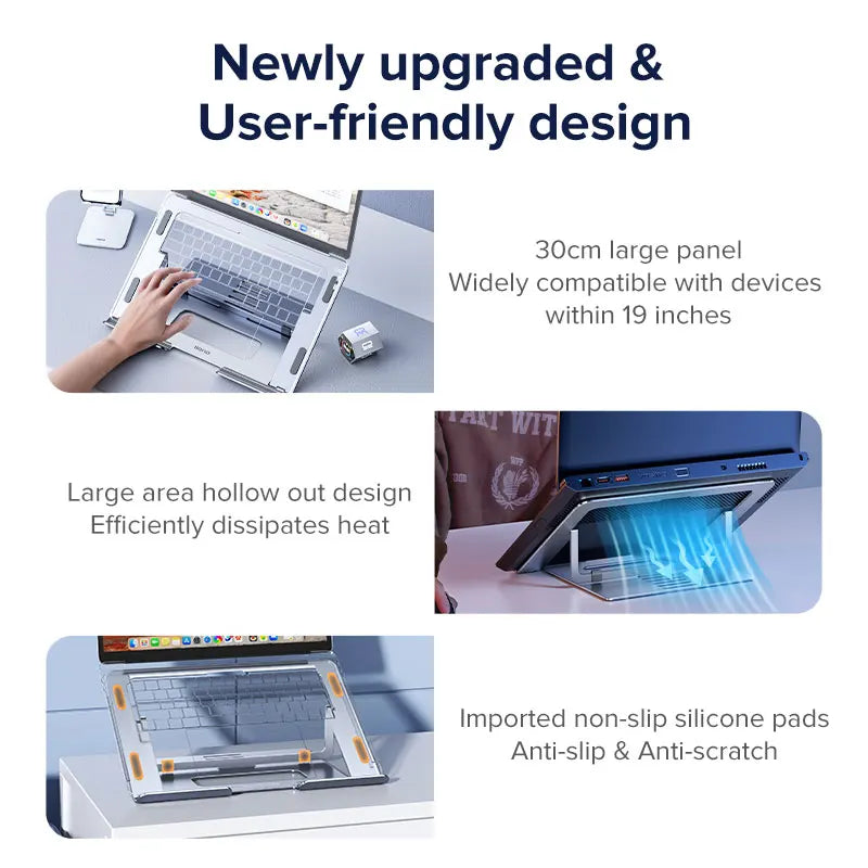 llano Laptop Stand ipad stand computer stand Aluminum Alloy Portable Adjustable Desktop Notebook Holder for 7-17.3 inch
