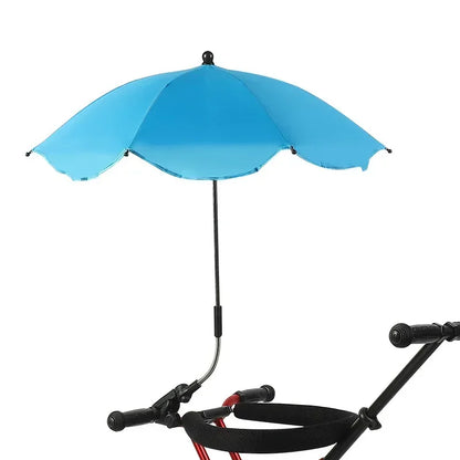 Universal Sun Umbrella for Baby Stroller UV Protection Pram Umbrella 360° Adjustable Rainproof and Windproof Sunshade Parasol