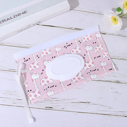 1Pc EVA Baby Wet Wipe Pouch Wipes Holder Case Flip Cover Snap-Strap Reusable Refillable Wet Wipe Bag Outdoor Useful Tissue Box