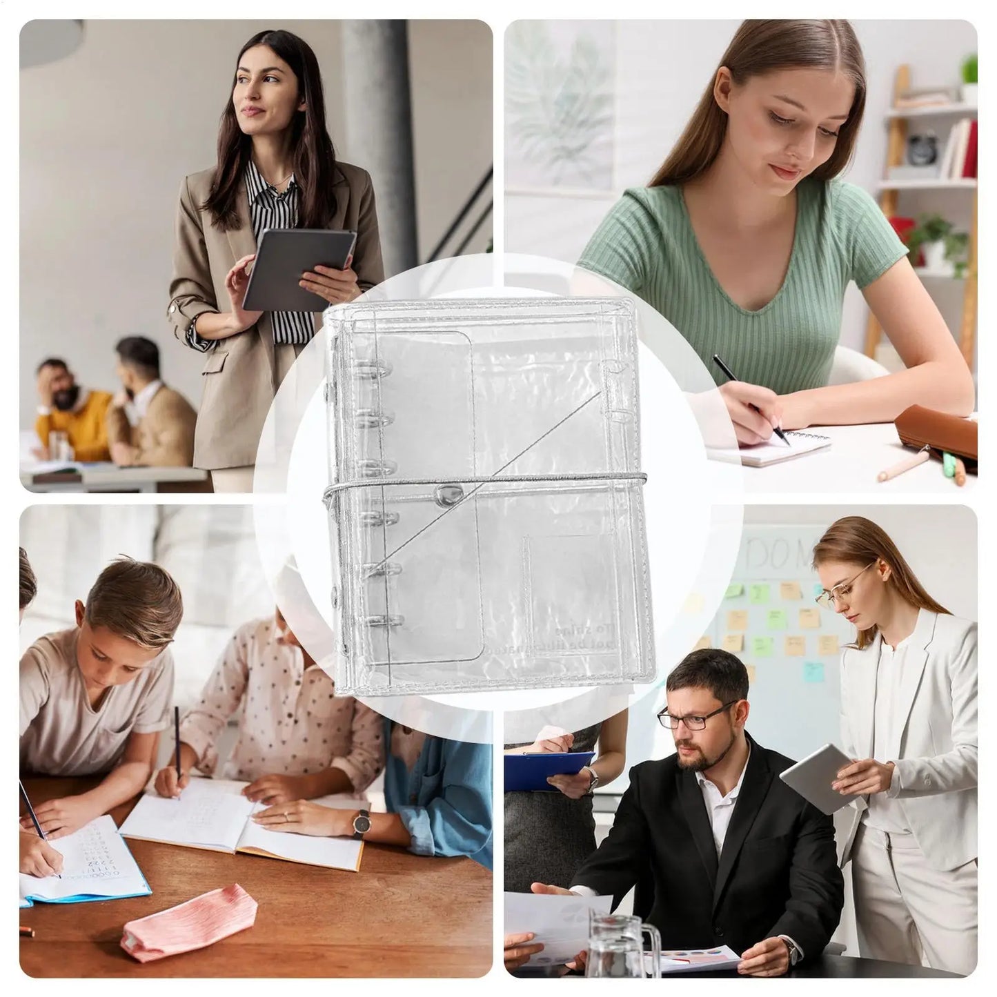 Binder Notebook Aesthetic Portable Detachable Pages Aesthetic Small Notebook Planner for Kids Adults School Classroom College