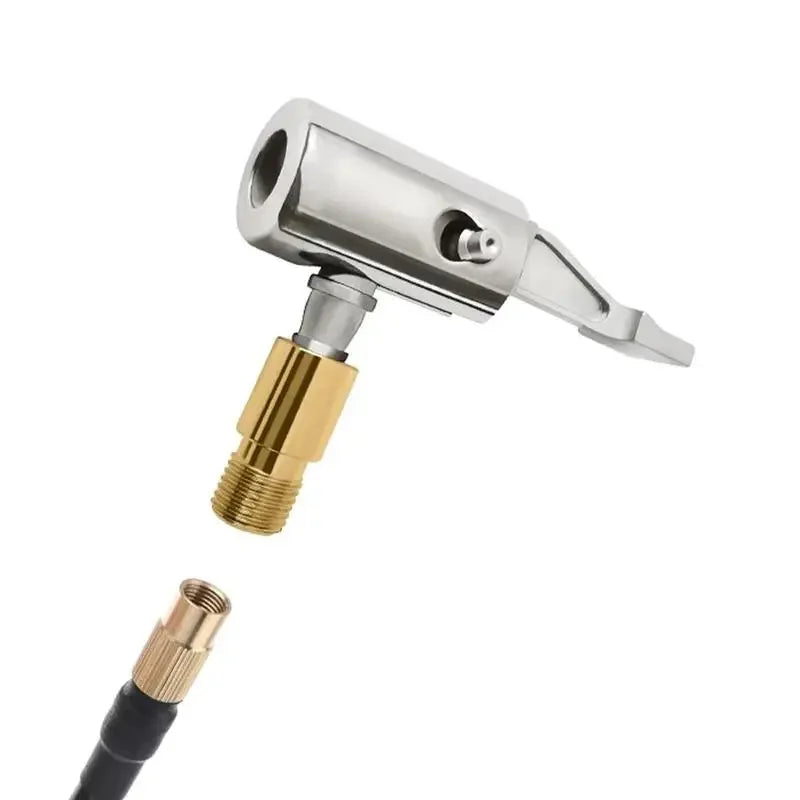 Portable Inflatable Pump for Car Tire Air Chuck Compressor Tire Inflator Tire Chuck with Barb Connector for Hose Repair