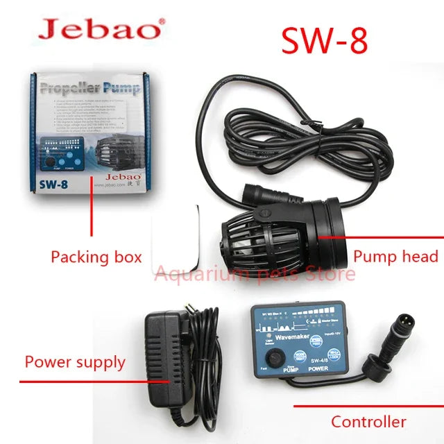 New Jebao Marine Aquarium Wireless Wave Maker MLW-5 MLW-10 ALW-20 SW RW Wave Pump with WiFi LCD Display Controller wave pump