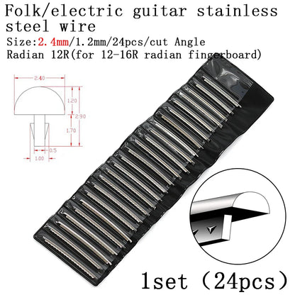 Fingerboard Frets Fret Wire For Electric Guitar Nickel Silver Stainless Steel 2.4MM 2.7mm 2.9MM Repair Material Accessories