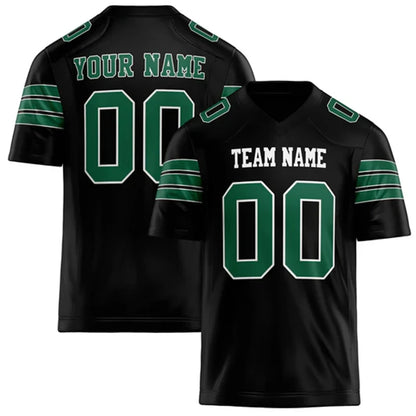 Customized Team Name Number Name Rugby T-shirt Personalized DIY V Neck Black Mens Sports T Shirt Loose Quick Dry Team Uniforms