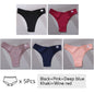 FINETOO 3/5Pcs Cotton Brazilian Panties Women's Panties Sexy V Waist T-Back Underwear Female Soft Underpants Lady Bikini Lingeri