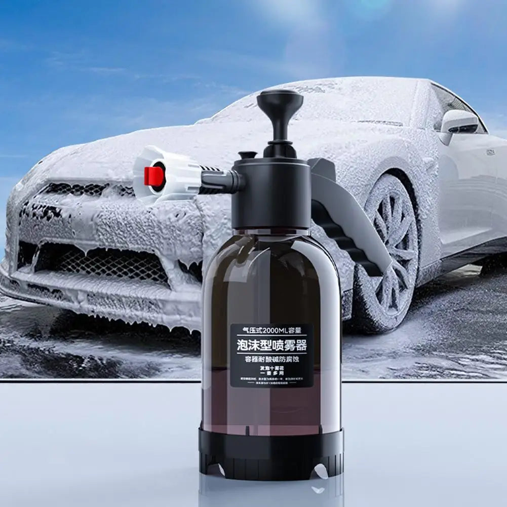 Foam Spray Sprayer Car Wash With Bottle Gun Manual Pressure Water Jet home Shampoo foam Snow watering can hand-pressed car 2L