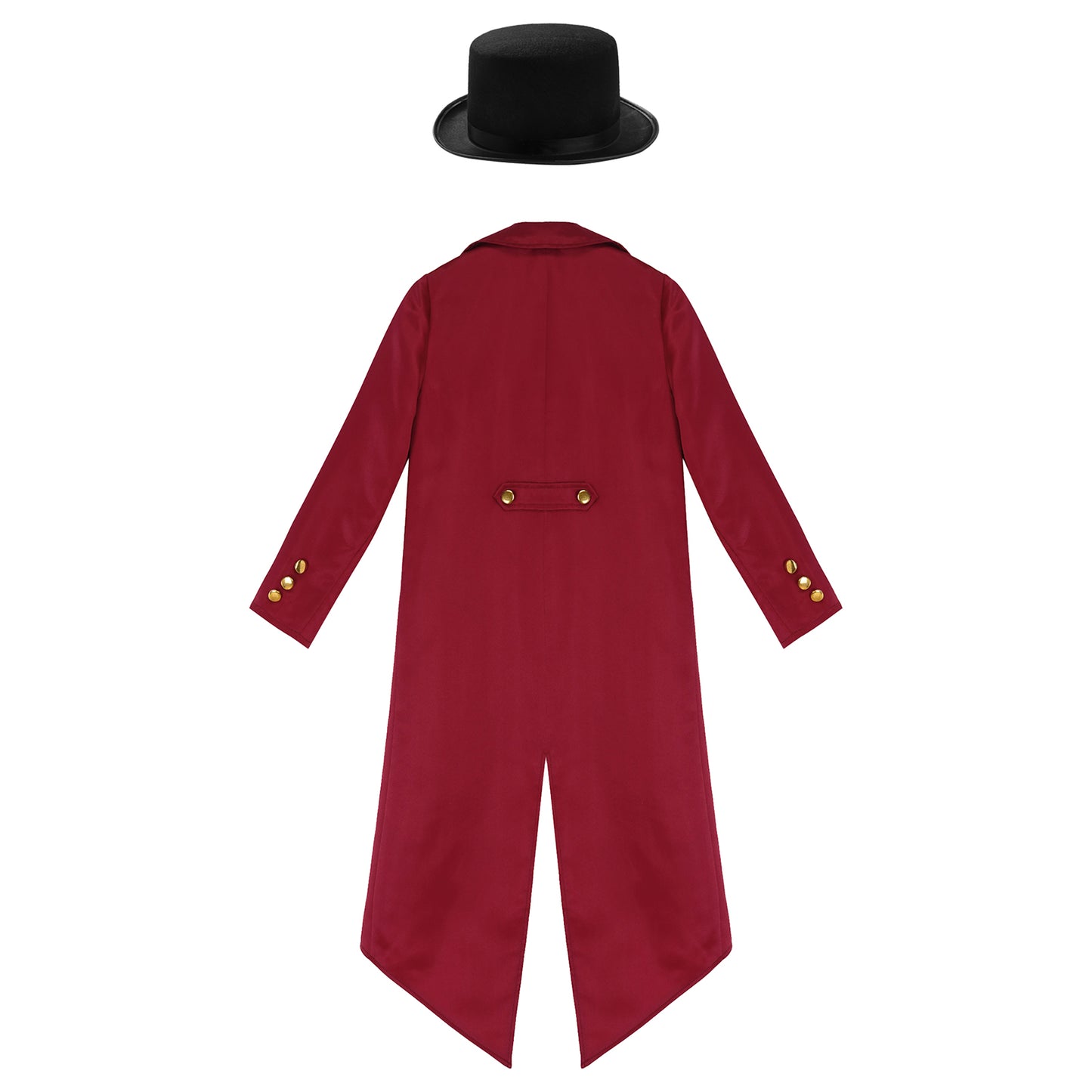 Kids Boys Vintage Steampunk Tailcoat Jacket Halloween Costume Gothic Medieval Clothes Court Uniform Magician Ringmaster Cosplay