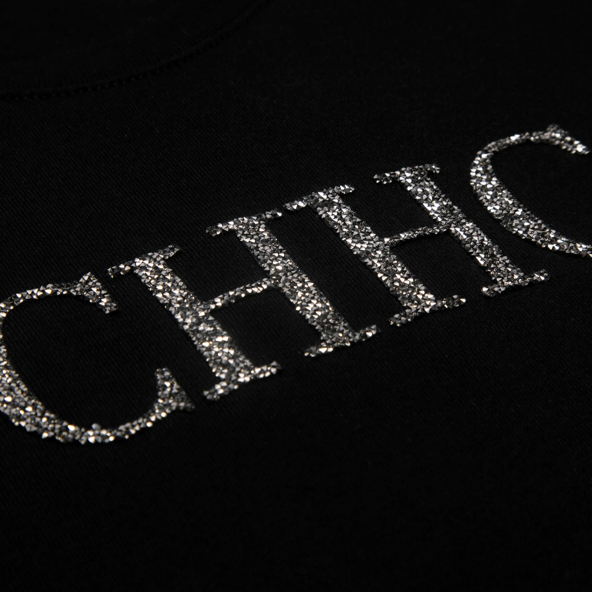 CHCH Summer Women's Elegant T Shirt Casual O-neck Pure Cotton T-Shirt Women Fashion Letter Diamonds Versatile Short Sleeve Tops