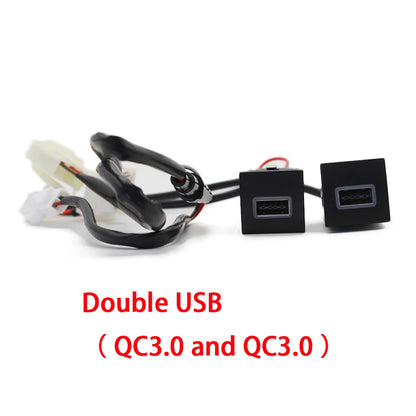 For VW Golf 6 MK6 Jetta 5 MK5 Scirocco 2006 - 2012 Car USB Charger PD Quick Charge QC3.0 Auto Phone Charging Adapter Button