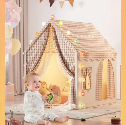 Large Castle Play Tent Foldable Play House Portable Small Playhouse Ideal Home Game Tent for Playroom Backyard Fun Activities
