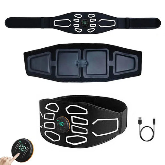 120cm Muscle Stimulator Muscle Toner Abdominal Toning Belt Abdominal Massager Smart Waist Belts USB Recharge Fitness Equipment