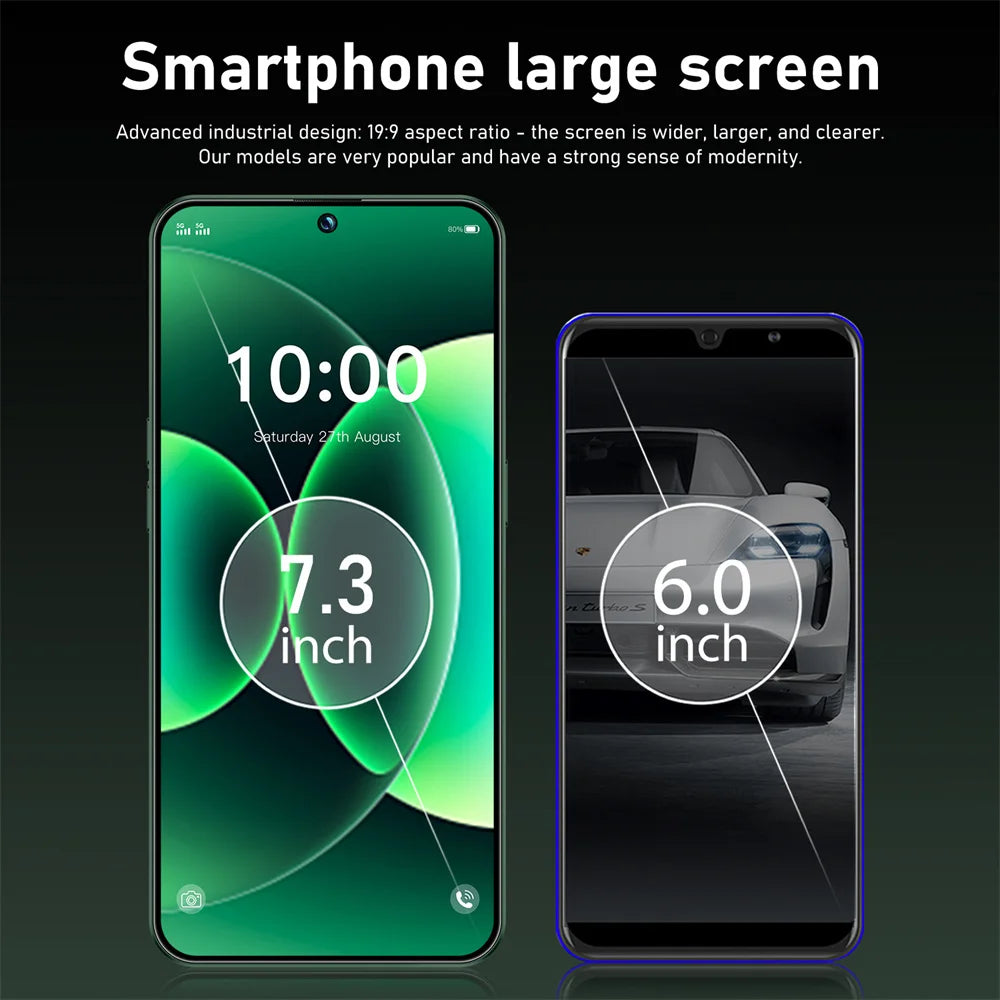 New Smartphone 5G 7.3HD For M17 Pro Max Dual Sim Card 22G+2TB Cheap Cell Phone Android Smart Mobile Phones Unlocked 8000mAh