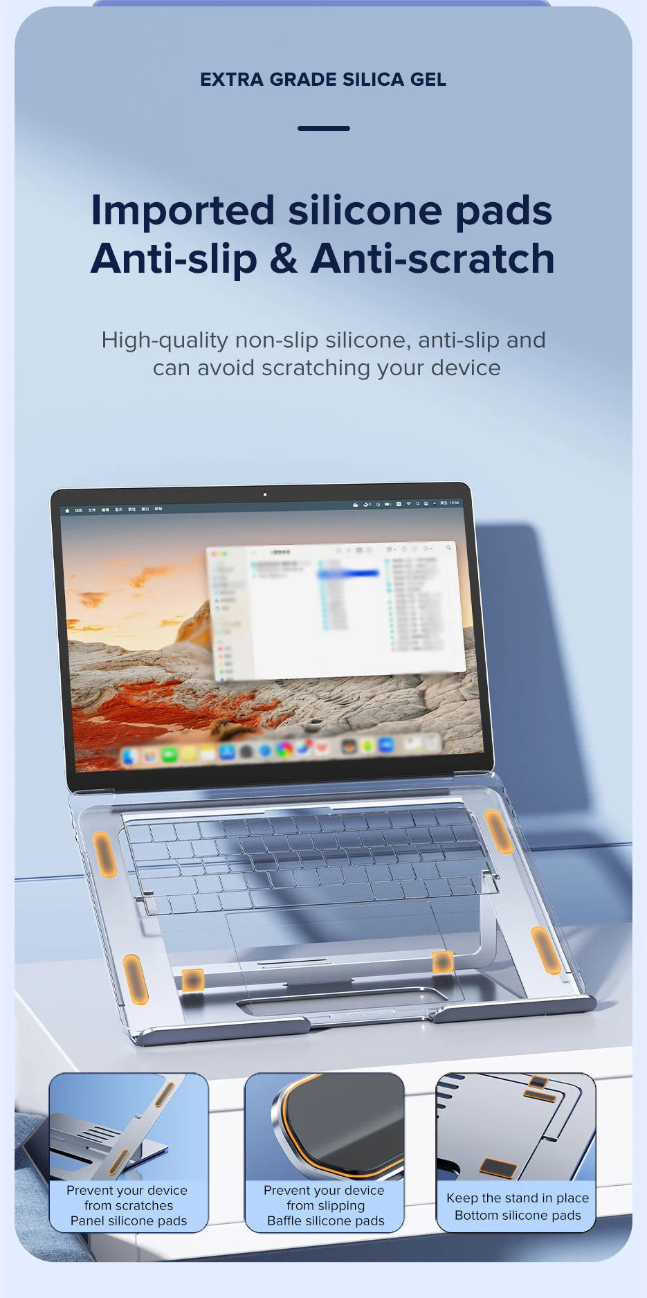 llano Laptop Stand ipad stand computer stand Aluminum Alloy Portable Adjustable Desktop Notebook Holder for 7-17.3 inch