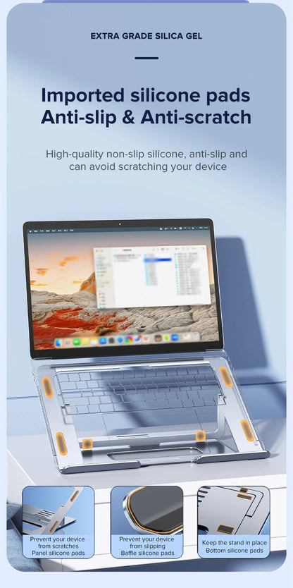 llano Laptop Stand ipad stand computer stand Aluminum Alloy Portable Adjustable Desktop Notebook Holder for 7-17.3 inch