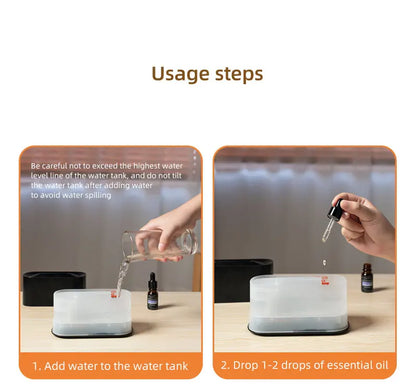 Mini Aroma Diffuser Aromatherapy Realistic Flame Lights Colorful RGB Air Humidifier Desktop USB Sprayer/Essential Oil Set