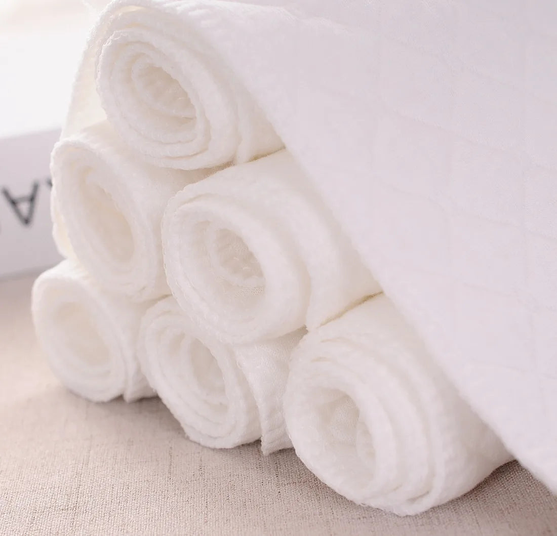 2/5/10Pcs Baby Diapers Reusable Washable Cotton Diaper Ecological Nappies Insert Cotton Cloth Breathable Absorbent Cloth Diapers